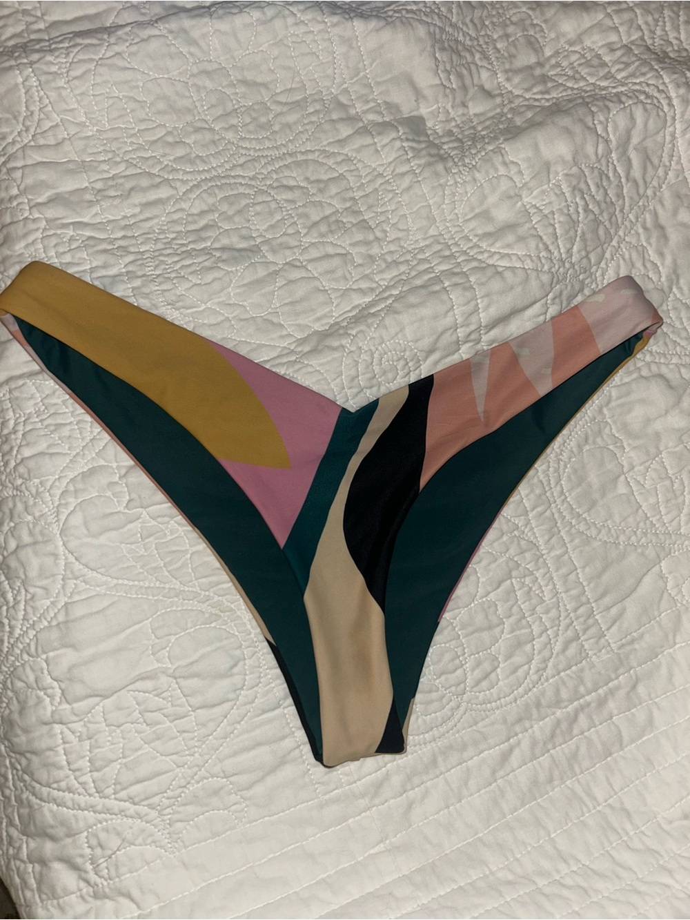 RIPCURL Women’s Bikini Bottom - Green Pink Multicolor